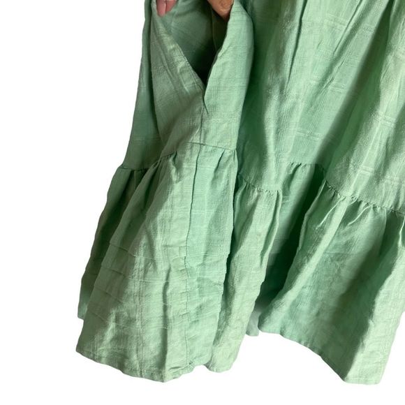 Free People Elora Mini Dress Mermaids Tail Puff Sleeve Lace Boho Peasant Size XS - Picture 11 of 16